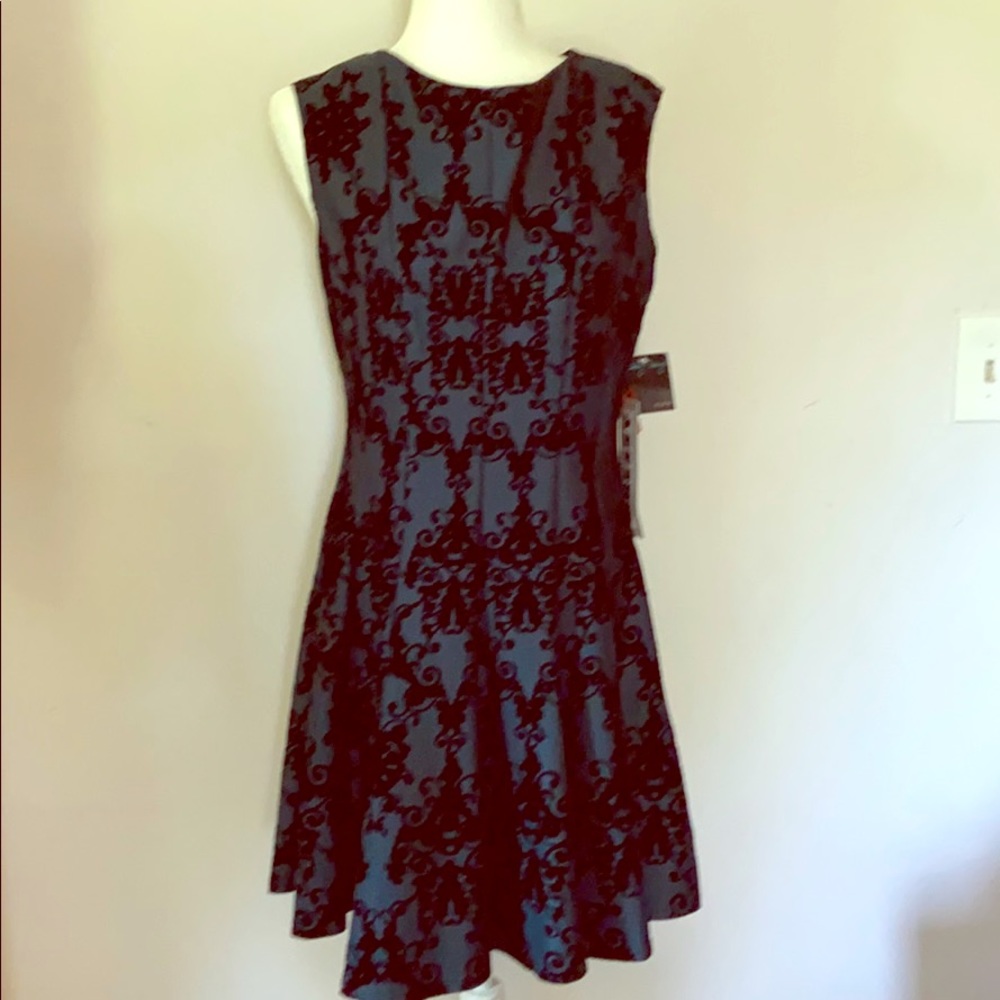 Teal and Black Party Dress